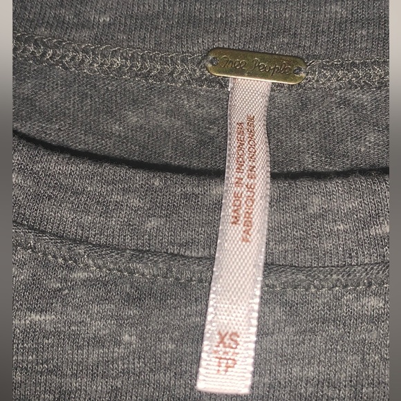 Free People gray and black lace shirt sz Small - Picture 5 of 9